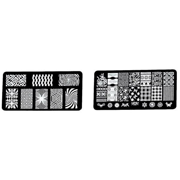 Nail Art Kit 2 plates and Stamper - 4