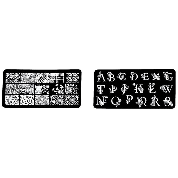 Nail Art Kit 2 plates and Stamper - 5
