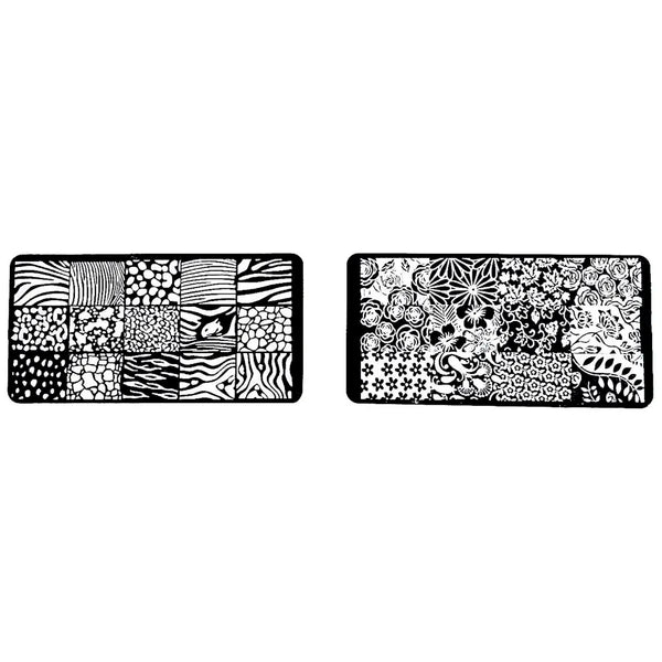 Nail Art Kit 2 plates and Stamper - 7