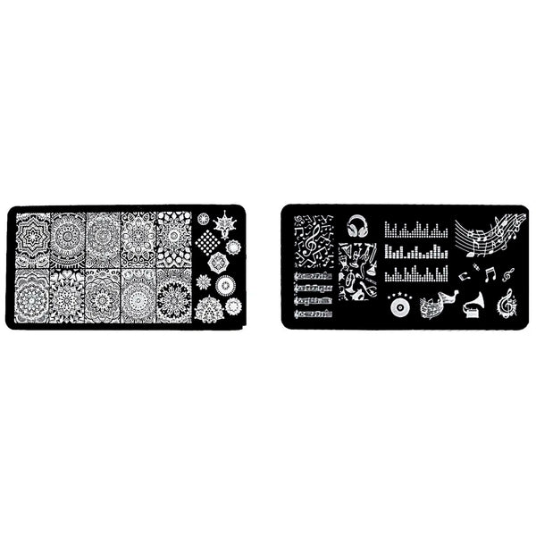 Nail Art Kit 2 plates and Stamper - 8