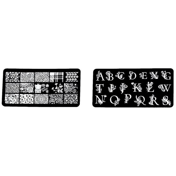 Plastic 4 Pieces Nail Art Kit with Stamper and Scraper Included (Random Designs) Perfect for Beginners - 6