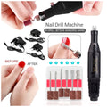Black Mini Electric Nail Drill Art Manicure File, Portable Manicure Pen Sander Polisher for Exfoliating, Grinding, Polishing, Remove Nail Polish - 7