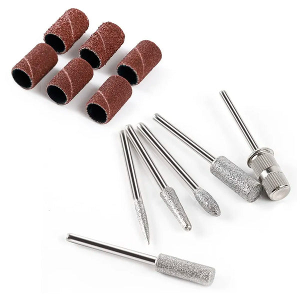 Black Mini Electric Nail Drill Art Manicure File, Portable Manicure Pen Sander Polisher for Exfoliating, Grinding, Polishing, Remove Nail Polish - 8