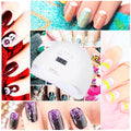 Combo UV Nail Dryer With Top & Base Professional Intelligent 48w 24 LEDs Automatic Sensor LED Nail Curing Nail Art Lamp Manicure Pedicure Tool - White - 6