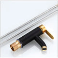 Black Gold Small Faucet Single Lever Basin Mixer Waterfall Short Black, for Bathroom Washbasins Toilets 7 Inches Height. - 6
