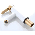 White Gold Small Faucet Single Lever Basin Mixer Waterfall Short Black, for Bathroom Washbasins Toilets 7 Inches Height. - 3