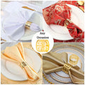 12 Pack Gold Napkin Rings, Hollow Out Metal Napkin Ring Set, Gold Napkin Holder Table Decorations, 1.77 inch Napkin Ring Buckles for Homes Restaurants Guest Wedding Party - 4