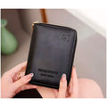 Passport Cover Case with Zip, 2 Passport Slots, 3 Credit Card, Boarding Pass, 2 Sim Slot Oragniser Pouch for Travel, Pocket Size - 15 Cm x 11 Cm PU Leather Black - 5