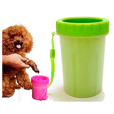 Small Breeds Portable Durable Cleaning Cup with Silicone Bristles Pet Paw Cleaner, 1 Piece
