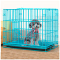 24 Inch Pet cage, Dog Cage Double Door with Removable Tray and Paw Protector Crate Carrier Play Pen pet House Fence Kennel (Regular - 24 x 20 Inch)
