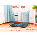 24 Inch Pet cage, Dog Cage Double Door with Removable Tray and Paw Protector Crate Carrier Play Pen pet House Fence Kennel (Regular - 24 x 20 Inch) - 3