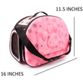 Pet Carrier, Hard Cover Portable Tote Soft Breathable Comfort Transport Shoulder Bag for Small cat Dog – 42 x 26 x 32cm (Pink) - 5