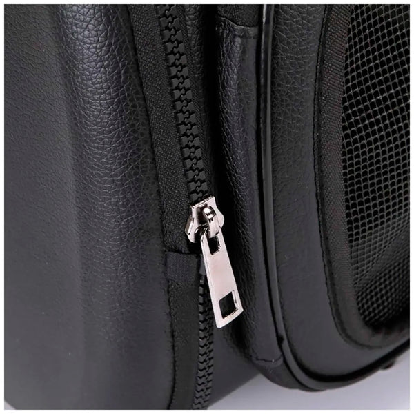 Pet Carrier, Solid Colours Hard Cover Portable Tote Soft Breathable Comfort Transport Shoulder Bag for Small cat Dog – 42 x 26 x 32cm (Black) - 2
