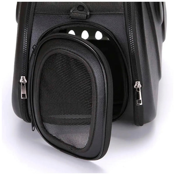 Pet Carrier, Solid Colours Hard Cover Portable Tote Soft Breathable Comfort Transport Shoulder Bag for Small cat Dog – 42 x 26 x 32cm (Black) - 4