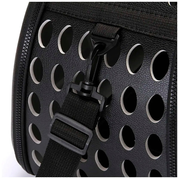 Pet Carrier, Solid Colours Hard Cover Portable Tote Soft Breathable Comfort Transport Shoulder Bag for Small cat Dog – 42 x 26 x 32cm (Black) - 5