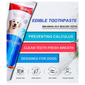 Chicken Dog Tooth Brushing Kit Teeth Cleaning Kit Plaque and Tartar Control Toothpaste with 3 Toothbrush for Dogs Eliminates Bad Breath, Dog Toothpaste Chicken Flavour. - 2