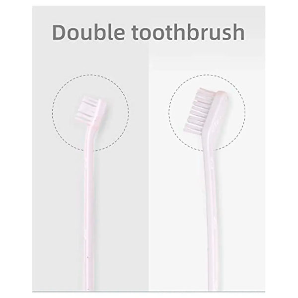 Chicken Dog Tooth Brushing Kit Teeth Cleaning Kit Plaque and Tartar Control Toothpaste with 3 Toothbrush for Dogs Eliminates Bad Breath, Dog Toothpaste Chicken Flavour. - 4