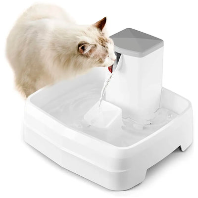 Pet Fountain Square, Automatic Cat & Dog Water Fountain with Filter, Ideal for Multiple Pets