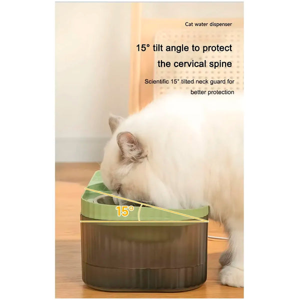 2 in 1Pet Water Fountain and Bowl with Filter and Pump, 31 x 17 x11 Cm Drinking Bowl for Cats and Dogs, Cat Fountain for Home - 6