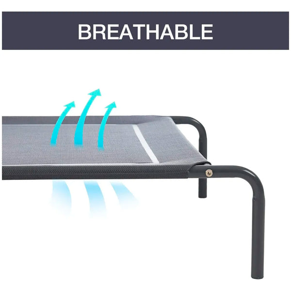 Elevated Dog Bed, Portable Raised Pet Cot, Sturdy & Breathable Mat, Durable Mesh Fabric, No-Slip Feet, Indoor or Outdoor Use. (Medium (36 x 24 Inch)) - 4