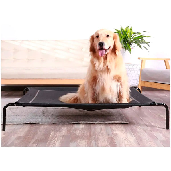 Elevated Dog Bed, Portable Raised Pet Cot, Sturdy & Breathable Mat, Durable Mesh Fabric, No-Slip Feet, Indoor or Outdoor Use. (Medium (36 x 24 Inch)) - 8