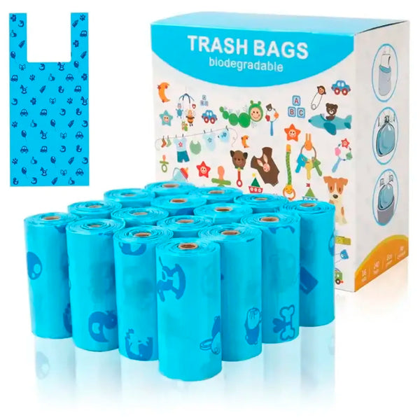 100 Pcs Large Pet Plastic Portable Printed Dog Poo Bag Cat Trash Garbage Pet Collection Wear Resistant and Leak Proof Waste Bag Dog Waste Pick Up - 9