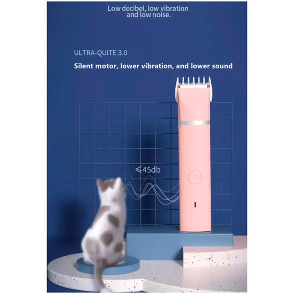 Unisex 4 in 1 Automatic Rechargeable Pet Hair Trimmer and Nail Grinder - Ear and Paw Trimmer for Dog and Cat - Cordless, Battery Powered - 7