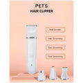 Unisex 4 in 1 Automatic Rechargeable Pet Hair Trimmer and Nail Grinder - Ear and Paw Trimmer for Dog and Cat - Cordless, Battery Powered - 8