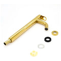 AQUAKART SS Extended Tall Body Pillar Cock 12'' Tap Gold Faucet Waterfall Single Lever, SS Material, Golden for Wash Basin Bathroom 12 Inches Height - 6