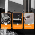Dark Grey Faucet Pillar Cock Tap Single Knob, SS 304 Material, for Wash Basin Bathroom 8 Inches Height Cold Water Only - 20cm Height - 4