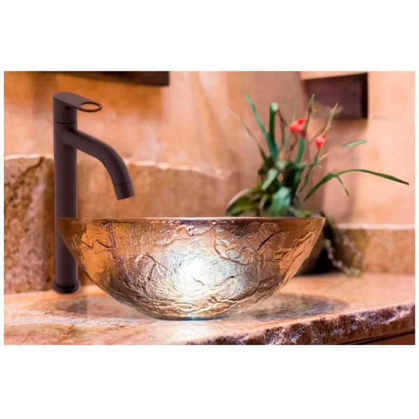 SS Extended Tall Body Pillar Cock 12''Tap Black Faucet Waterfall Single Lever, SS Material, for Wash Basin Bathroom 12 Inches Height - 5