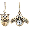 owl Pocket Watch Classic Vintage Retro Antique Owl Chain Pocket 2.5 Cms Diameter Pendent (Owl) - 3