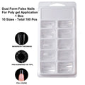 Pink Poly Nail Gel Nail Spatula, Buffer And 100 Pcs Fake Nails Acrylic Gel Full Poly Nail Gel Extension Set - 3