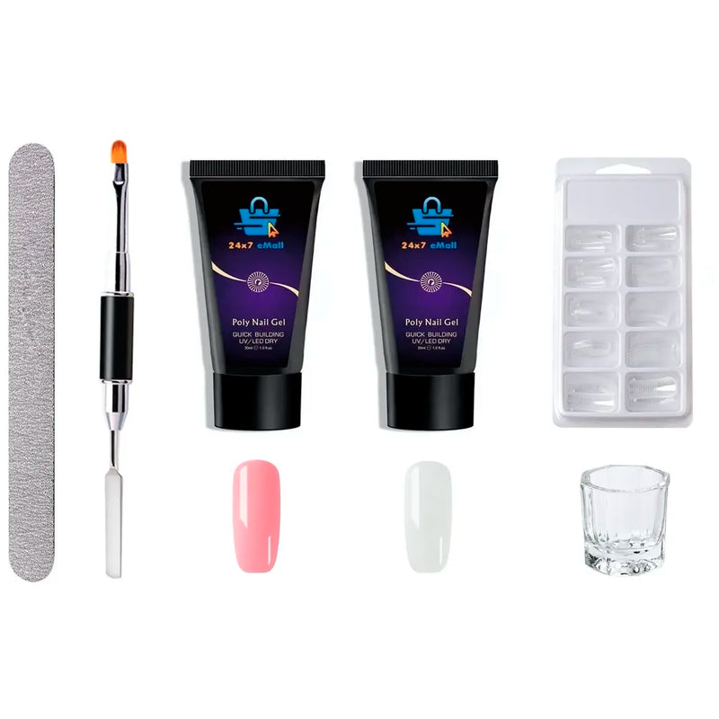 Acrylic Gel Poly Nail Gel Nail Gel Extension Set 2 Pc (30 ml Each)