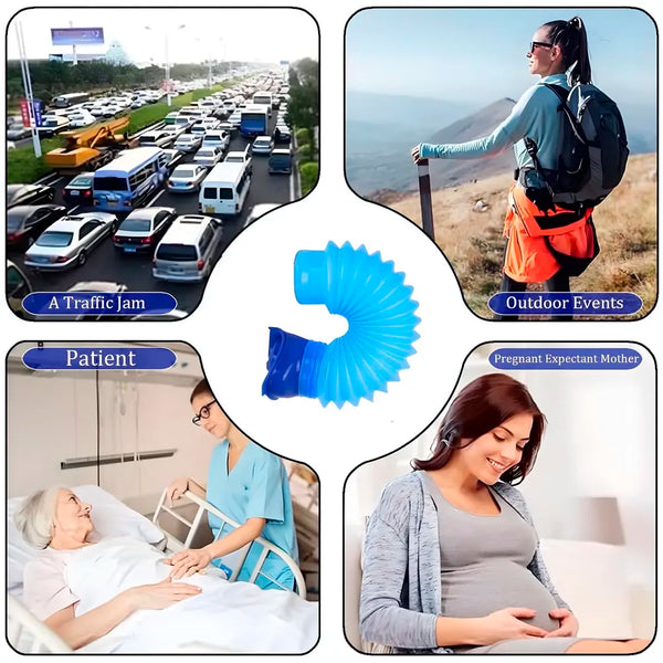 750ML Portable Urine Bottle Male and Female Compatible Travel Camping Mini Toilet Sealed Childrenfor Hiking for Driving Outdoor, Senior Old People Friendly - 4