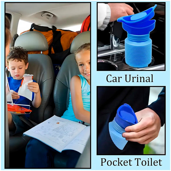 750ML Portable Urine Bottle Male and Female Compatible Travel Camping Mini Toilet Sealed Childrenfor Hiking for Driving Outdoor, Senior Old People Friendly - 6