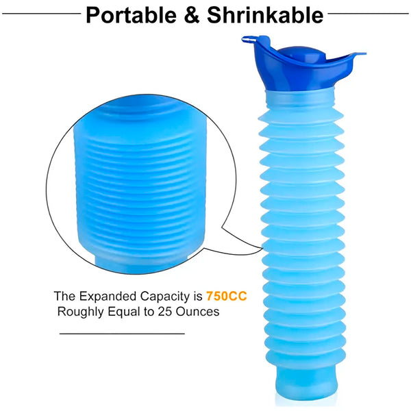 750ML Portable Urine Bottle Male and Female Compatible Travel Camping Mini Toilet Sealed Childrenfor Hiking for Driving Outdoor, Senior Old People Friendly - 8