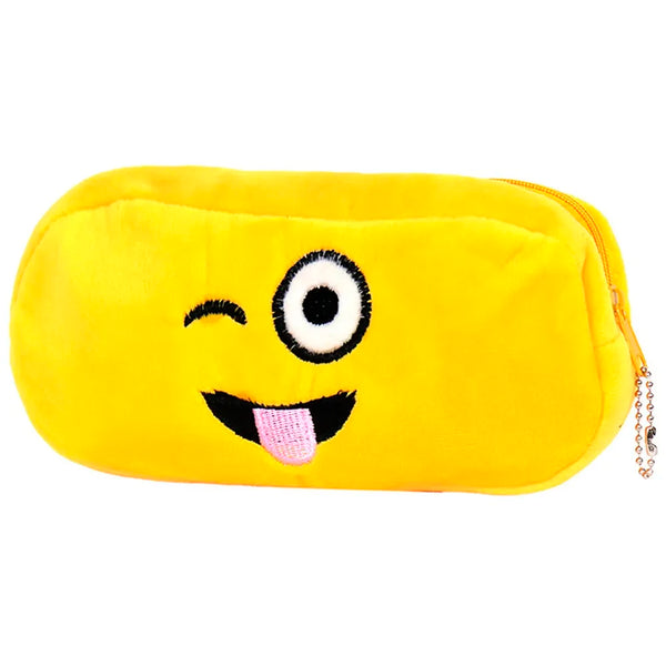Children Kids Favorite Emoji Soft Toys Pencil Box Pouch (Tongue) - 2