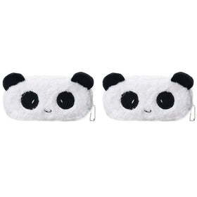 Fur Soft Toys Panda Pencil Pouch Pencil Box for Children (Panda Fur, 2)