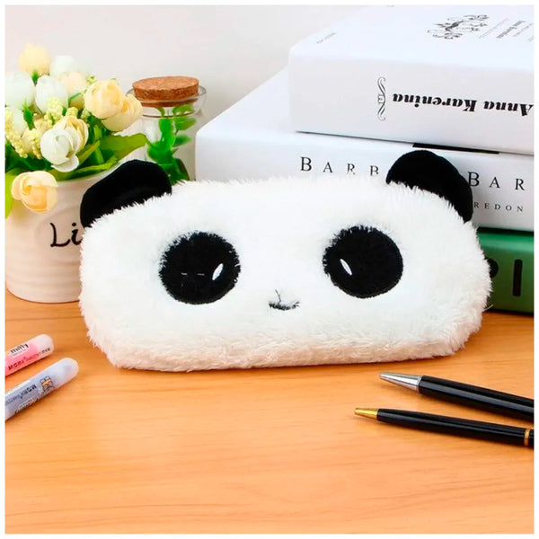 Fur Soft Toys Panda Pencil Pouch Pencil Box for Children (Panda Fur, 4) - 2