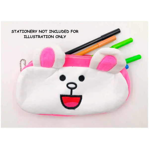 Bunny Rabbit Animal Pencil Pouch Soft Toys for Children, Kids Favorite Pencil Box (Bunny) - 2