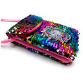 Emoji Pencil Pouch Soft Toys for Children, Kids Favorite Pencil Box (Unicorn Sequin) - 5