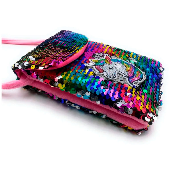 Emoji Pencil Pouch Soft Toys for Children, Kids Favorite Pencil Box (Unicorn Sequin) - 5