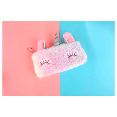 unicorn rainbow pencil pouch soft toys for children, kids favorite pencil box- Multi color