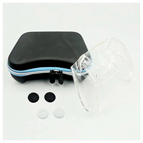 24x7 eMall Controller Case Compatible with PlayStation 5 Controller Black Hard Shell with Clear Cover and Thumb Grips - 3