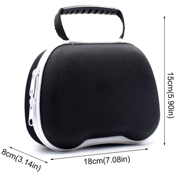 24x7 eMall Controller Case Compatible with PlayStation 5 Controller Black Hard Shell with Clear Cover and Thumb Grips - 7