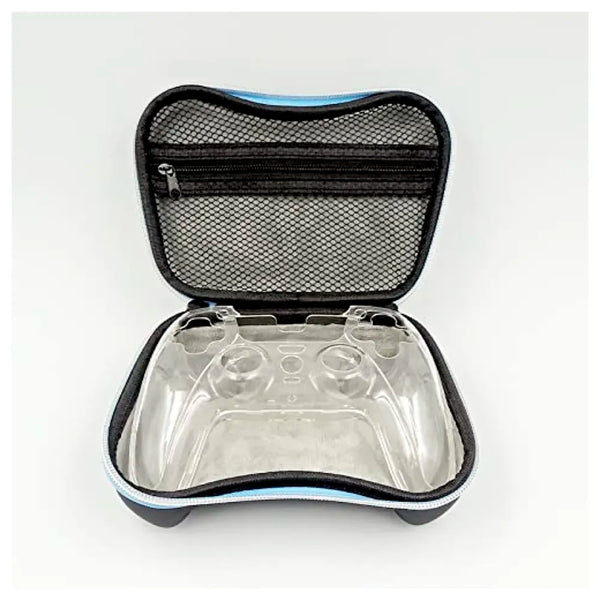 24x7 eMall Controller Case Compatible with PlayStation 5 Controller Black Hard Shell with Clear Cover and Thumb Grips - 8