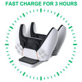 LED Charger Dock Station Dual USB Fast Charging Stand for PS5 Controller Type C Only. - 6