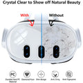 Protective Case Compatible with Meta Quest 3, Shockproof and Scratch Resistant, Highly Transparent Case with Headset Cover, Glass Camera Lens, Joystick Caps. VR Accessories - 4