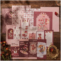 346pcs Journal Supplies Kit Vintage Scrapbook Stickers Art journaling kit. Journal Schedulers DIY Paper Stickers for Decoration Notebook Collage Album Aesthetic Tape (Rose) - 6